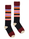 Marni Logo-striped Socks In Multi