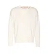 Marni Drawstring Crewneck Distressed Sweater