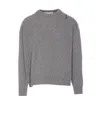 Marni Crew Neck Embroidered Detail Long Sleeves In Grey