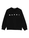 Marni Kids Long Sleeve Crew Neck T-shirt In Black