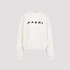 Marni Cream Cotton Oversize Sweatshirt In White