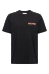 Marni Mens Black Embroidered Logo-patch Crewneck Cotton-jersey T-shirt