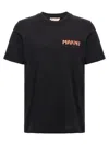 Marni Mens Black Embroidered Logo-patch Crewneck Cotton-jersey T-shirt