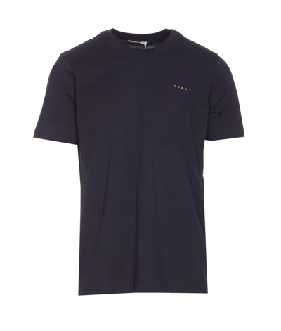 Marni Man T-shirt Midnight Blue Size 36 Cotton In Black