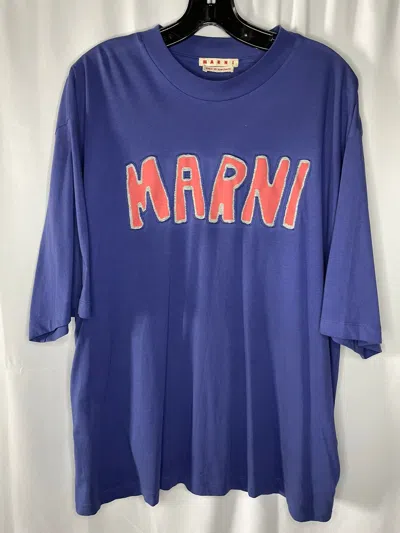 Pre-owned Marni Logo T-shirt In Blue