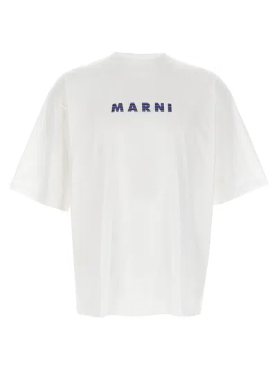 Marni Logo T Shirt In White