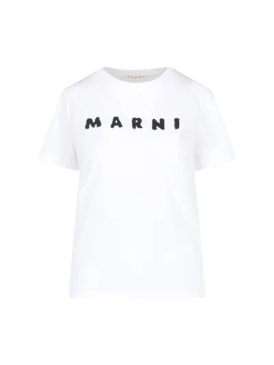 MARNI MARNI LOGO T-SHIRT – WHITE