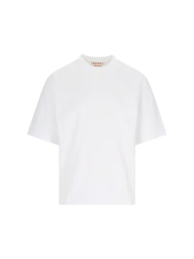 Marni Logo T-shirt In White