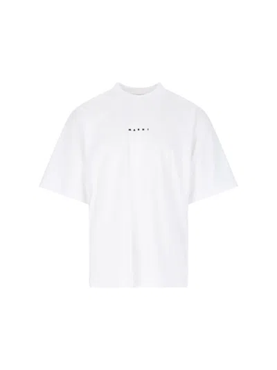 Marni Logo T-shirt In White