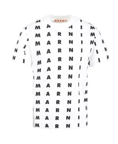 Marni Logo T-shirt In White
