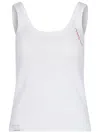 Marni White Poplin Sleeveless Top In White