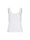 Marni White Poplin Sleeveless Top In White