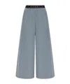 Marni Logo-band Trousers In Gray