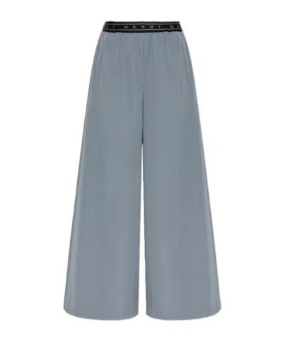 Marni Logo Track Pants In Gray