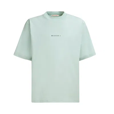 Pre-owned Marni Logo T-shirt 'linden' | Green | Men's Size 44