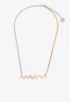 Marni Logo Two-toned Necklace In Silver