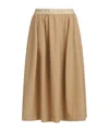 Marni Midi Pleated Skirt Knee Length In Nude