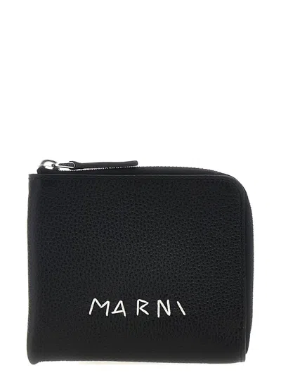 Marni Logo Wallet In Black