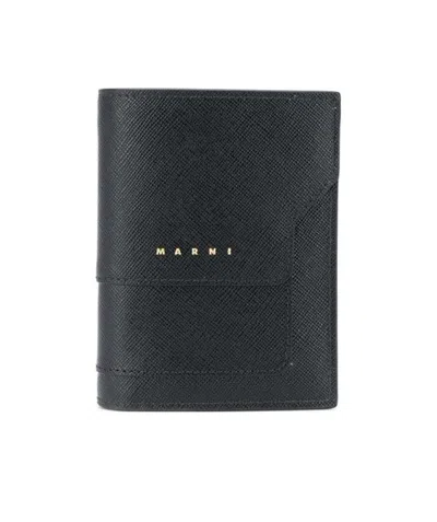 Marni Logo Wallet In Black