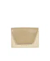 Marni Logo Wallet In Nude
