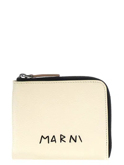 Marni Logo Wallet In White