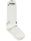 Marni Logo Woven Ribbed Socks In White