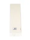 Marni Cream Alpaca Scarf With Fringes In Neutral