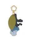 Marni Logo-debossed Leather Keyring In Multi