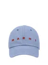 Marni Logoed Baseball Hat In Iris Blue