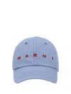 Marni Logoed Baseball Hat In Iris Blue