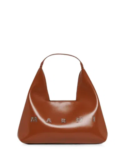 Marni Kids' Logo-embellished Shoulder Bag In Pink