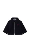 Marni 로고 자수 집업 봄버 재킷 In Black