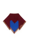 Marni 로고 인타르시아 니트 반다나 스카프 In Red