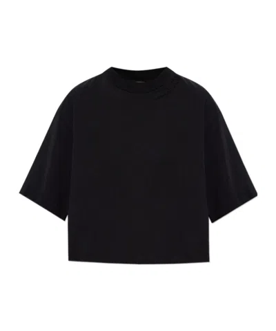 Marni Logo-patch T-shirt In Black