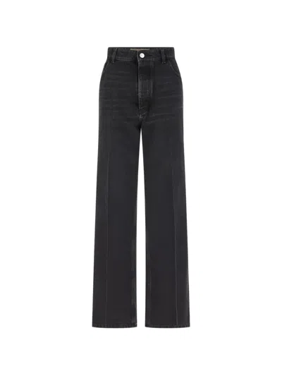 Marni Logo-patch Wide-leg Jeans In Black