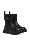 Marni Logo-print Ankle Boots In Black