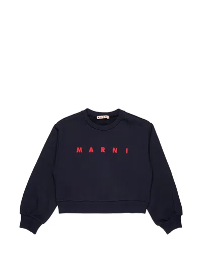Marni Sweater Kids Color Blue In Black