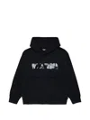 Marni 로고 프린트 프린지 후디 In Black