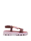 Marni Logo-print Rope-detail Sandals In Multi