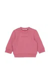 Marni Logo-print Shoulder-button Sweatshirt In Pink