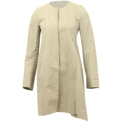 Marni Long Coat In Beige Cotton