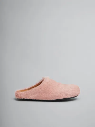 Marni Ssense Exclusive Pink Fussbett Sabot Loafers In 00c09 Lilla