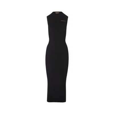 Pre-owned Marni Long Ribbed Dress 'black' | Women's Size 36