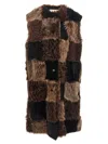 Marni Patchwork Design Shearling Vest