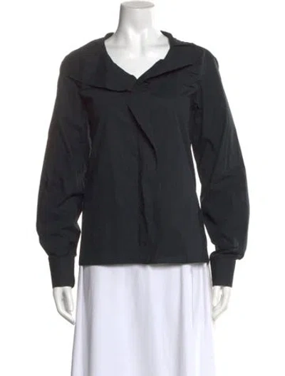 Pre-owned Marni Long Sleeve Blouse In Black