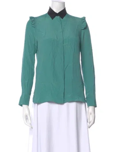Pre-owned Marni Long Sleeve Blouse In Green