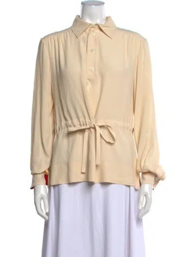 Pre-owned Marni Long Sleeve Blouse In Neutrals