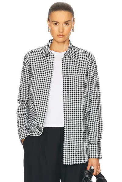 Marni Long Sleeve Button Up Top In Black
