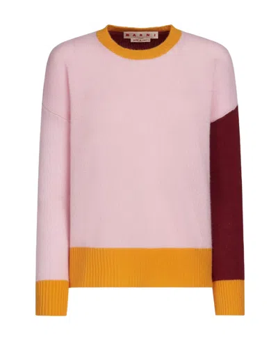 MARNI MARNI COLOR BLOCKED CREWNECK JUMPER