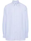 Marni Long-sleeve Cotton Shirt In Blue